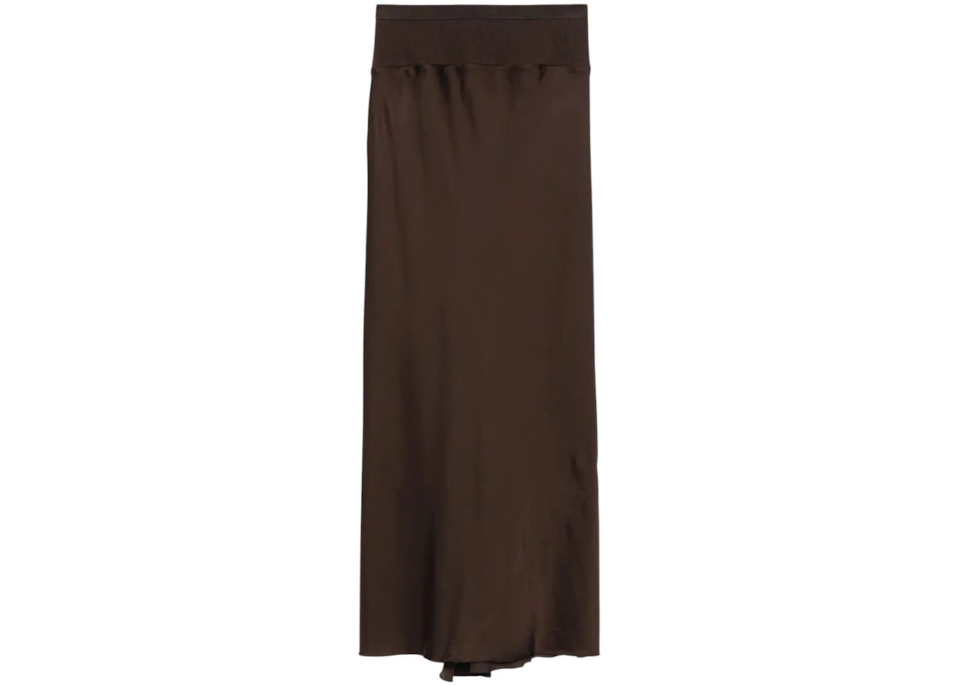 Rick Owens Gonna Calf Bias Skirt Mahogany