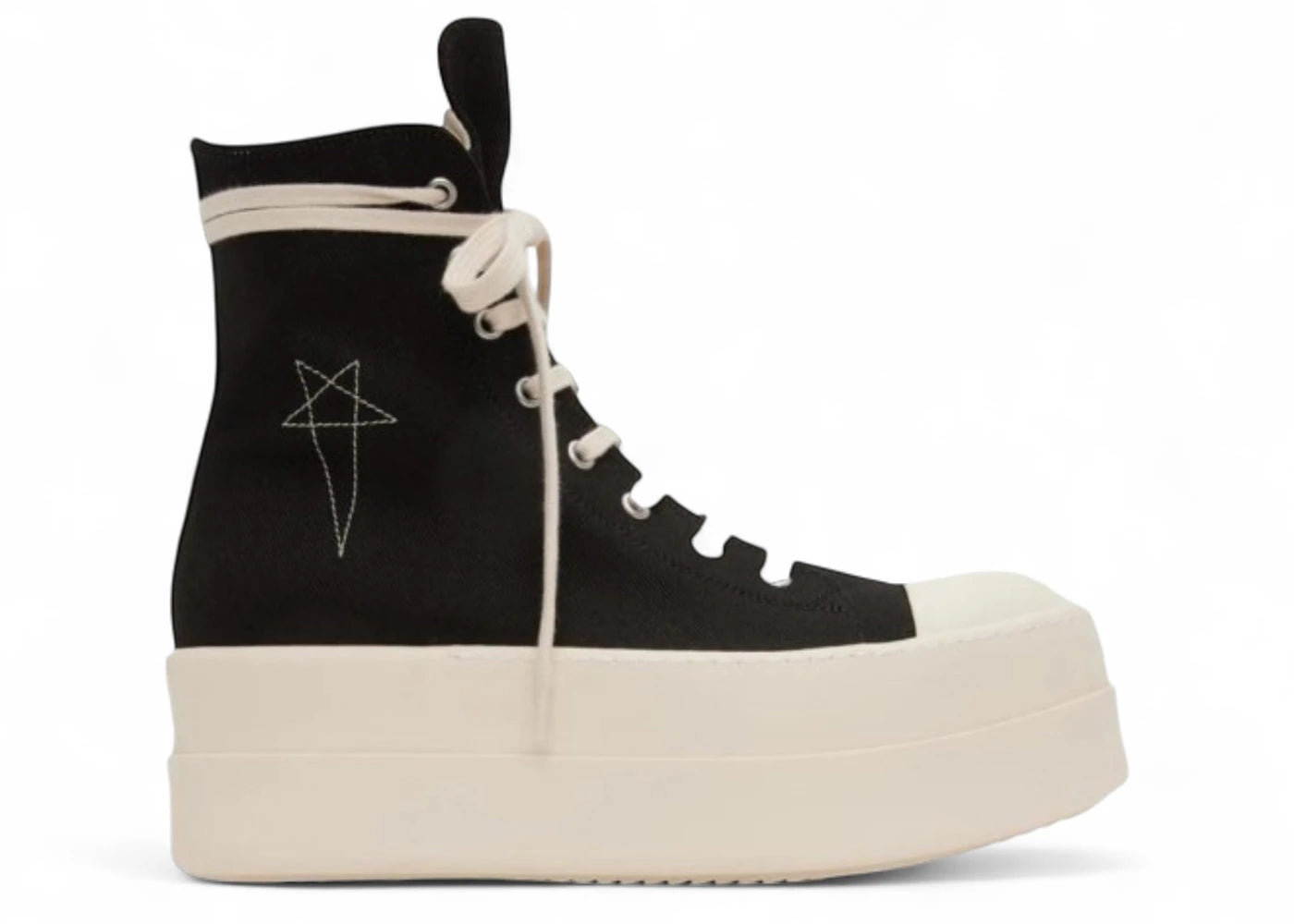 Rick Owens Hollywood DRKSHDW Double Bumper High Brushed Cotton Black Milk