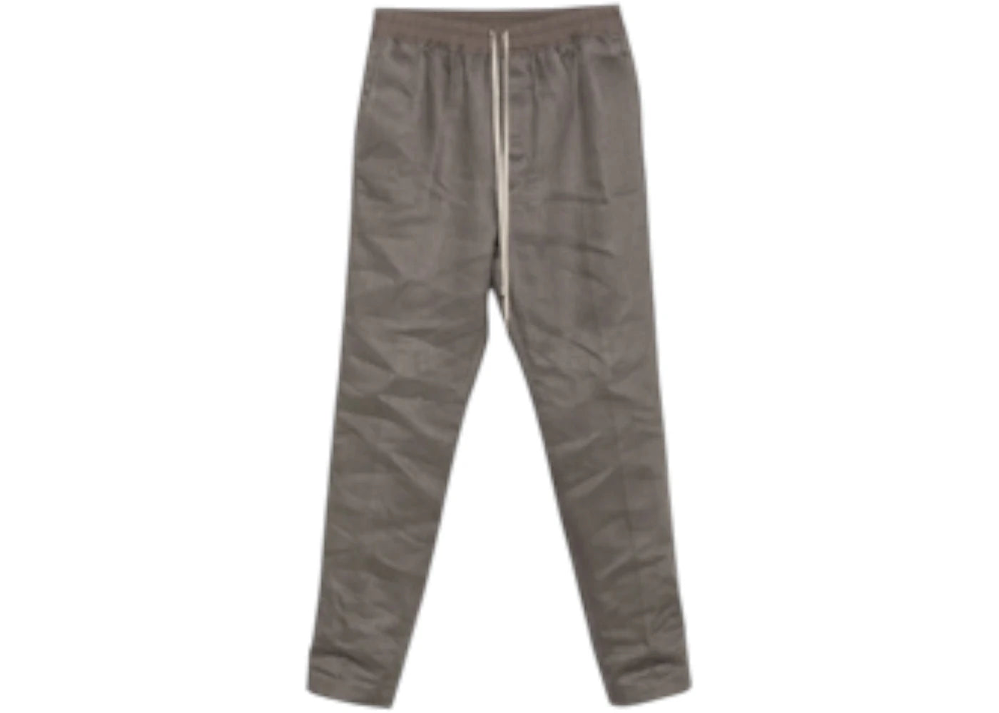 Rick Owens Linen Drawstring Slim Long Pants Dust