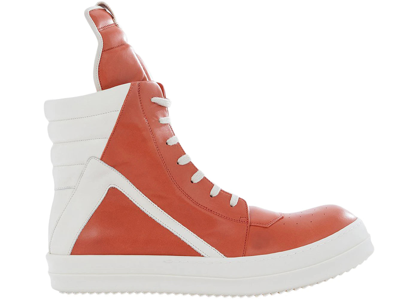 Rick Owens Strobe Geobasket High Orange Milk White