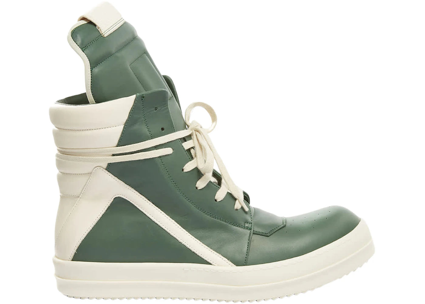 Rick Owens Strobe Geobasket High Teal Milk White