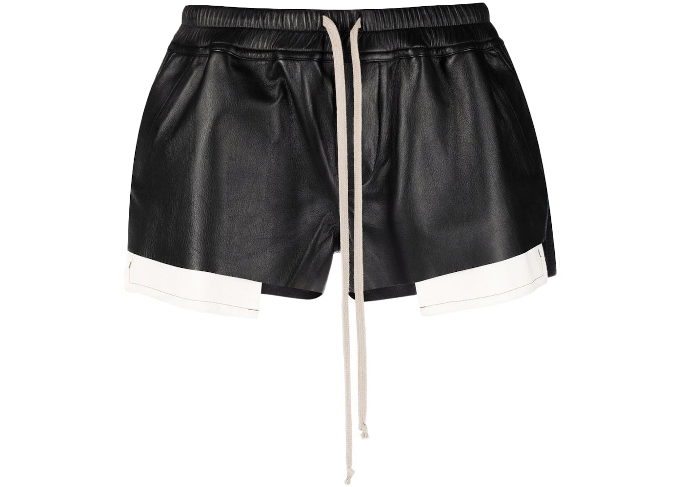 Rick Owens Womens Leather Boxer Shorts Black