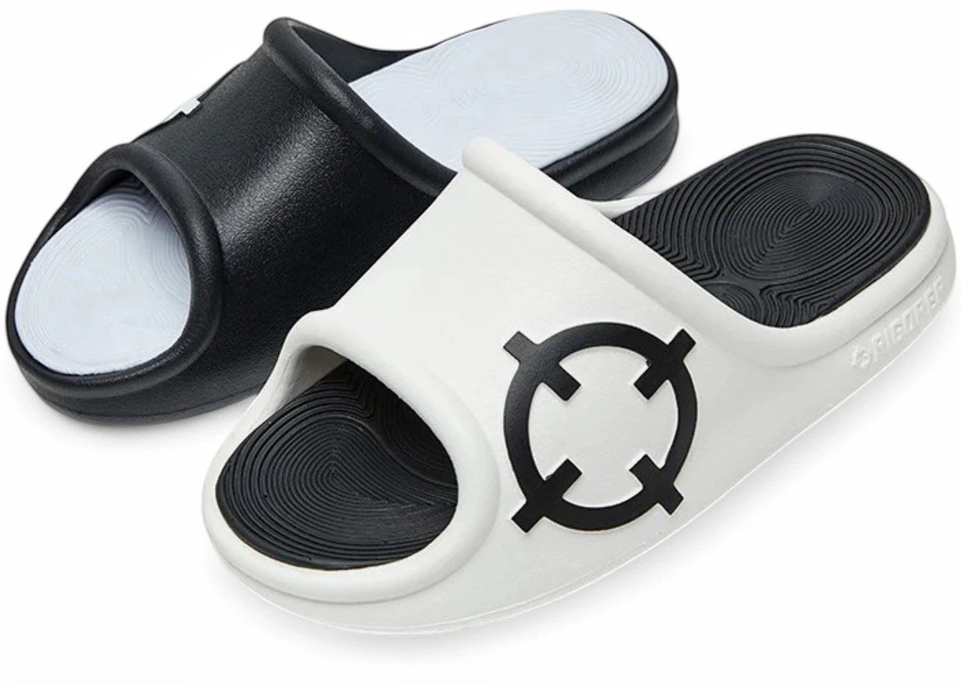 Rigorer Big Logo Slide White Black Combo Mismatched