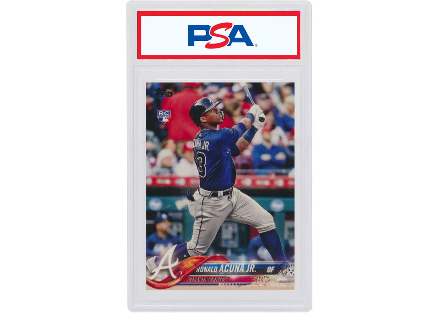 Ronald Acuna Jr. (At-Bat in Blue Jersey) 2018 Topps Update Rookie #US250 (PSA or BGS Graded)