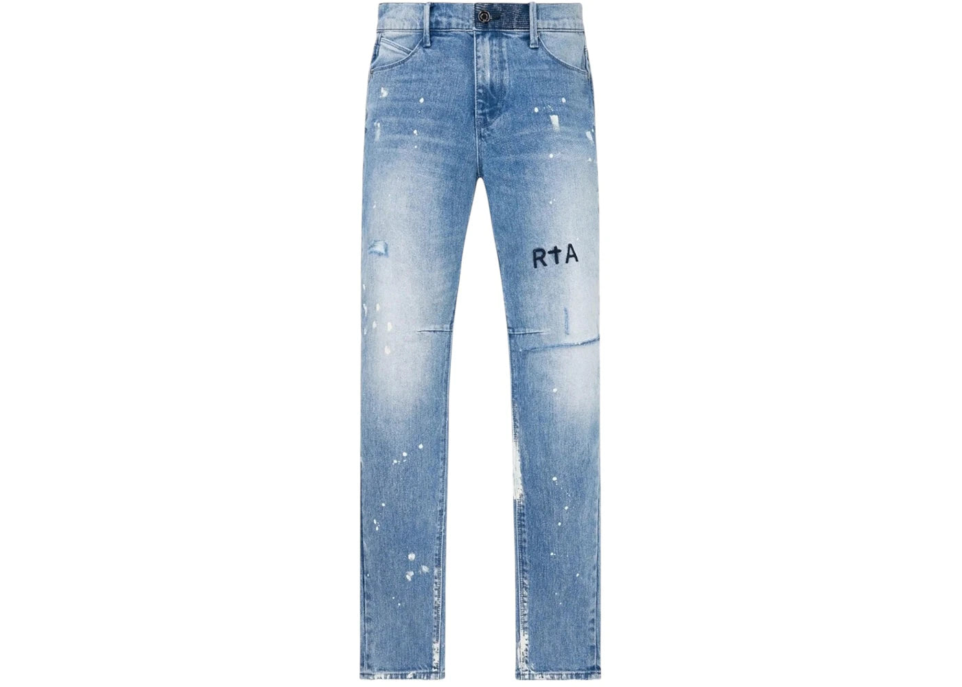 RtA Clayton Jean Distressed White Paint/Blue