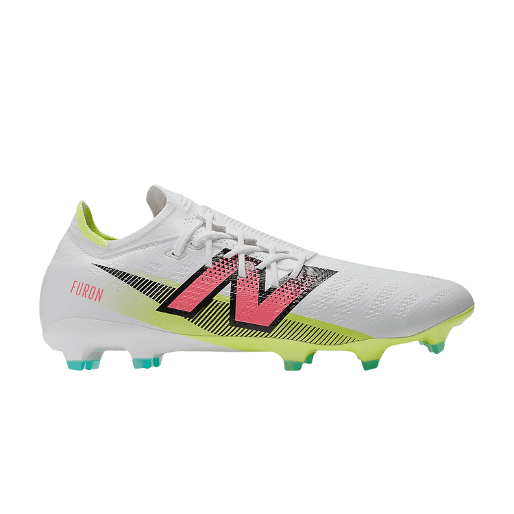 New Balance Furon Pro FG V7 White Hi-Lite Neon Pink