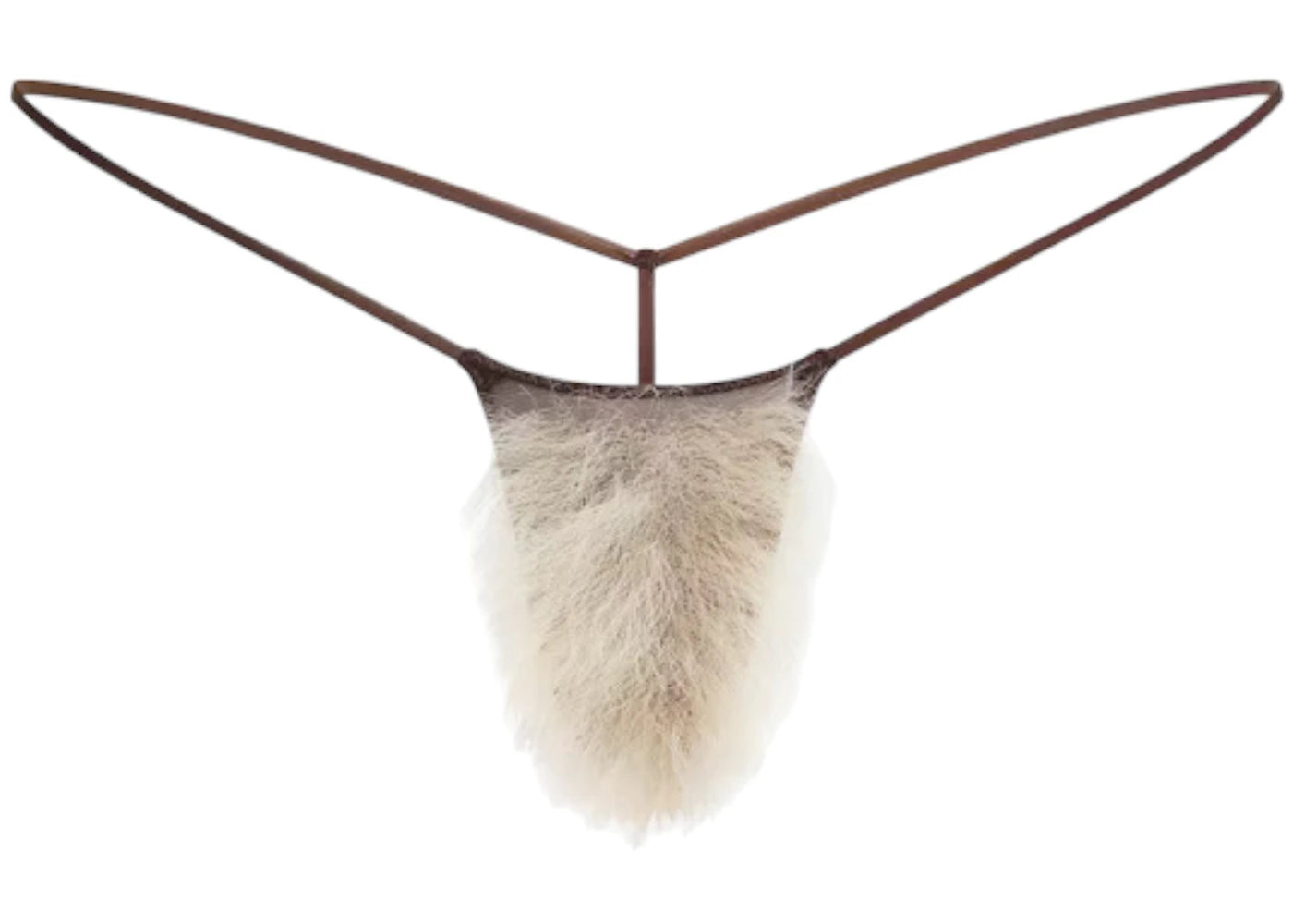 SKIMS Faux Hair Micro String Thong Cocoa Blonde Straight