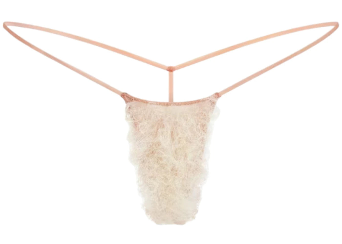 SKIMS Faux Hair Micro String Thong Sienna Blonde Curly
