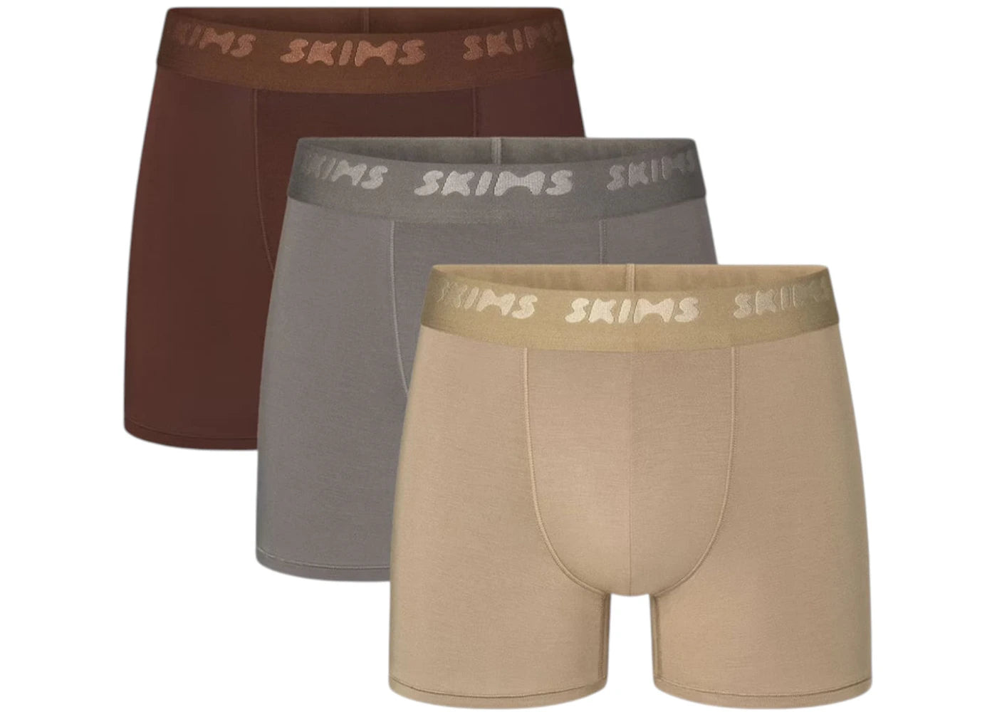 SKIMS Men's 3" Stretch Boxer Brief (3 Pack) Desert Multicolor
