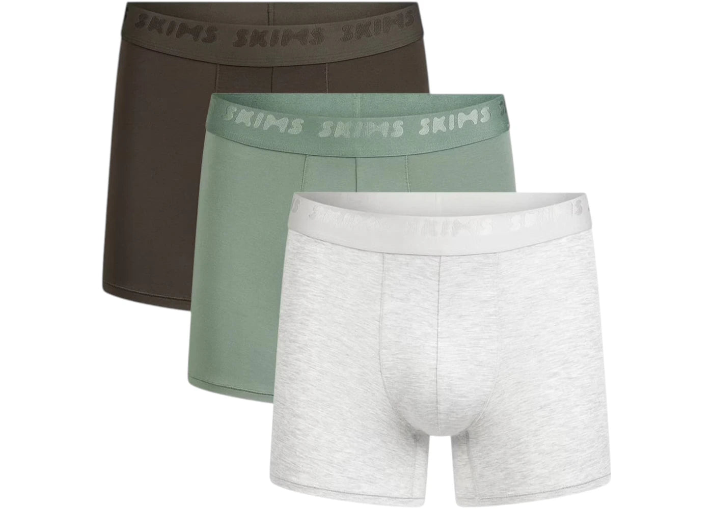 SKIMS Men's 3" Stretch Boxer Brief (3 Pack) Laurel Multicolor