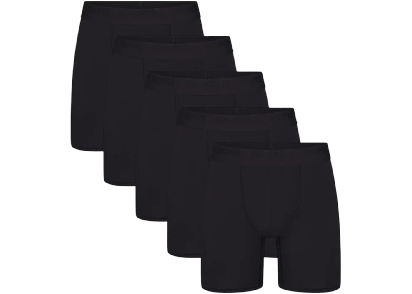 SKIMS Men's 5" Stretch Boxer Brief (5 Pack) Obsidian