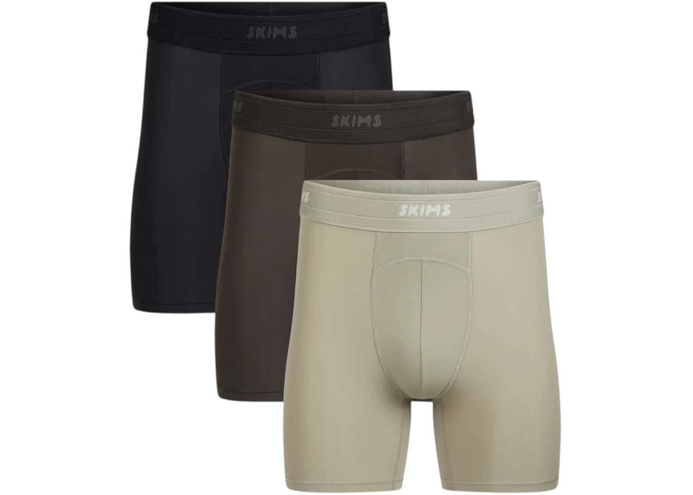 SKIMS Men's 5" Flex Boxer Brief (3 Pack) Dune Multicolor