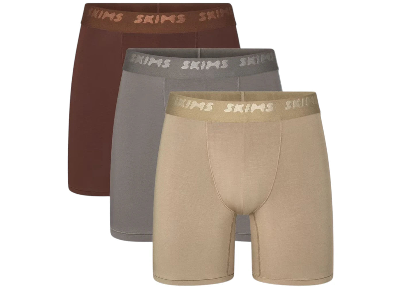 SKIMS Men's 5" Stretch Boxer Brief (3 Pack) Desert Multicolor
