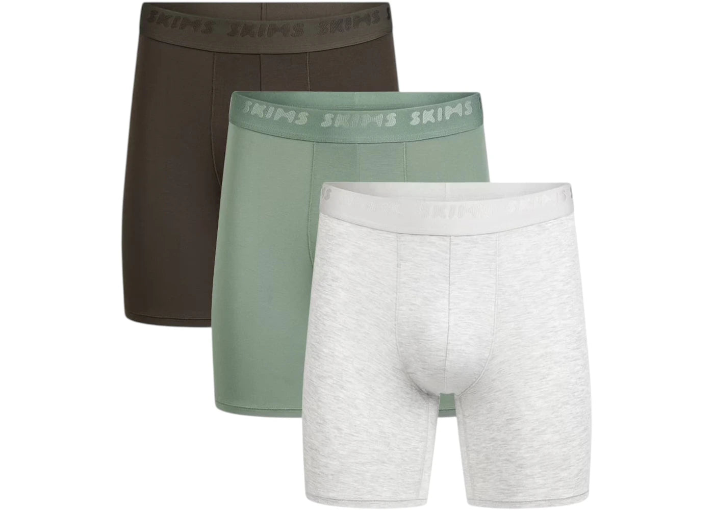SKIMS Men's 5" Stretch Boxer Brief (3 Pack) Laurel Multicolor