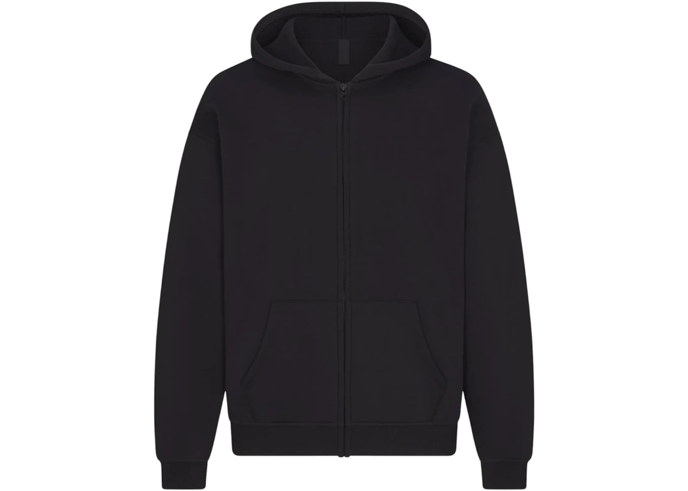 SKIMS Men's Relaxed Zip Up Hoodie Washed Onyx