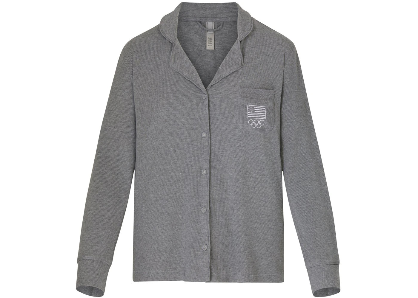 SKIMS Olympic Capsule Jersey Sleep Set Heather Grey