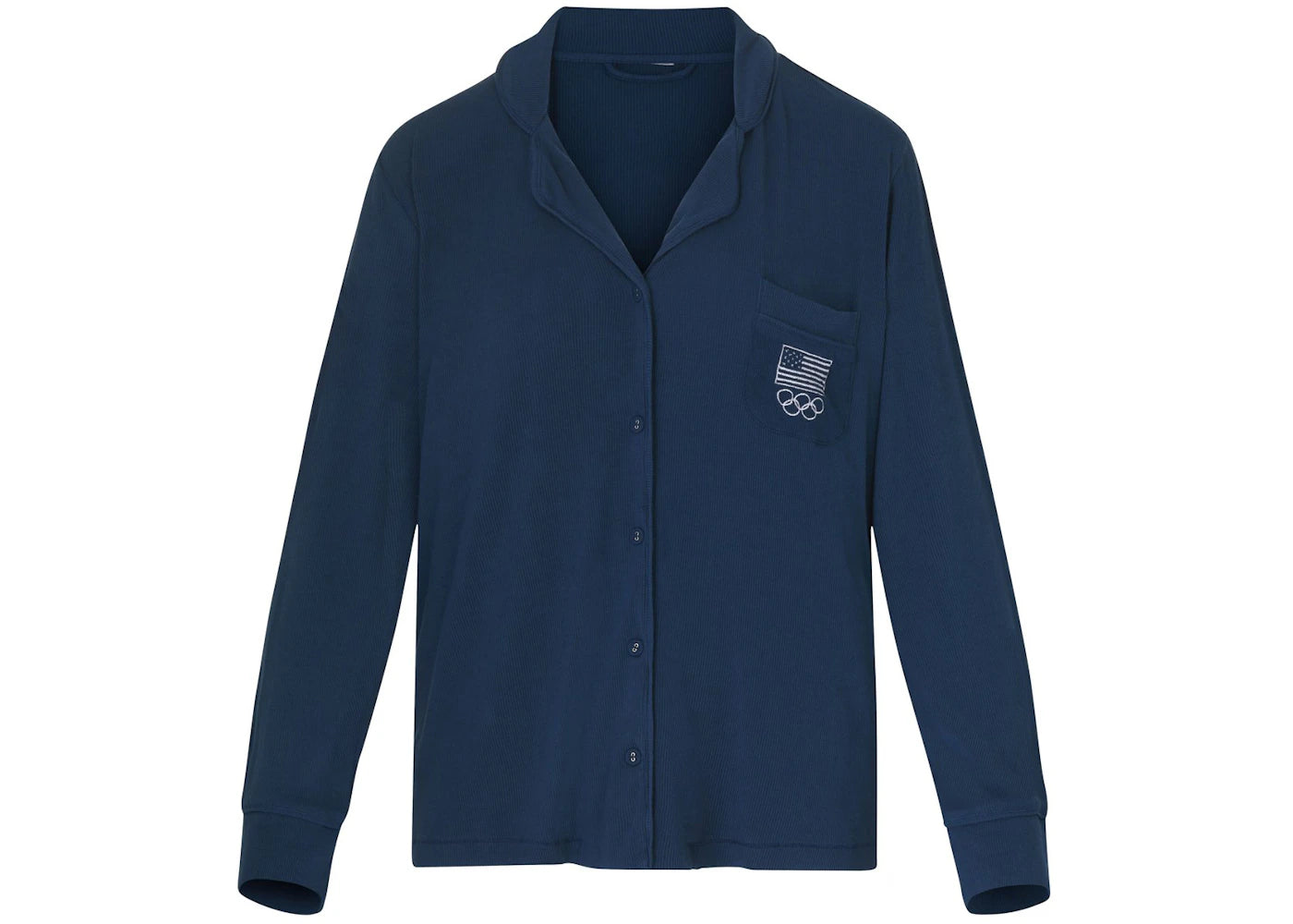 SKIMS Olympic Capsule Jersey Sleep Set Navy