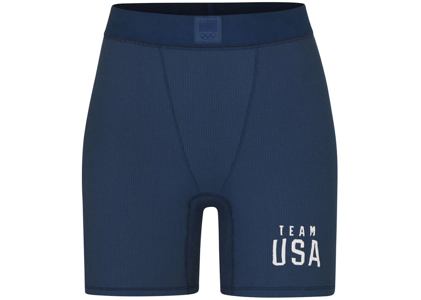 SKIMS Olympic Capsule Rib Boxer Navy