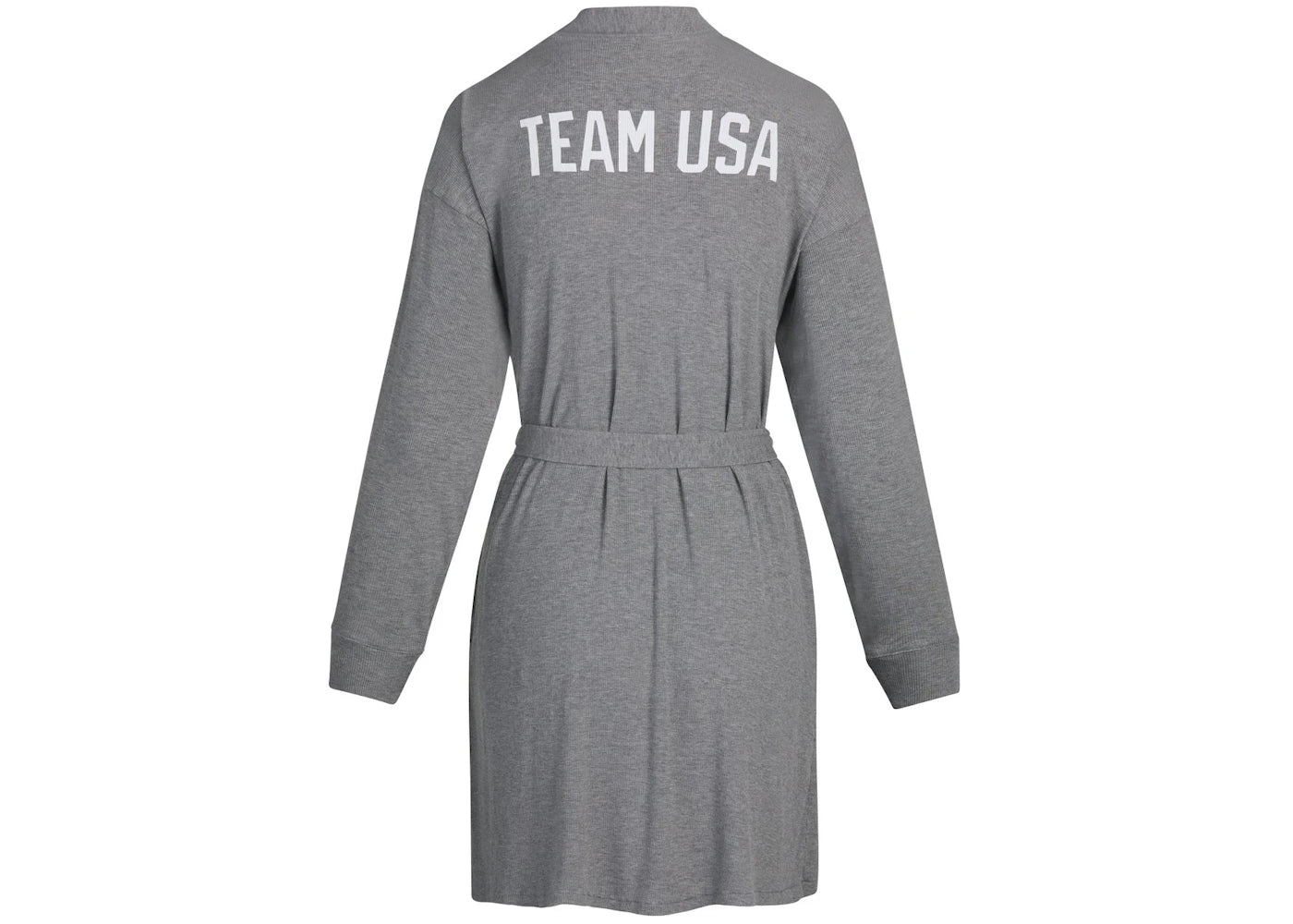 SKIMS Olympic Capsule Rib Robe Heather Grey
