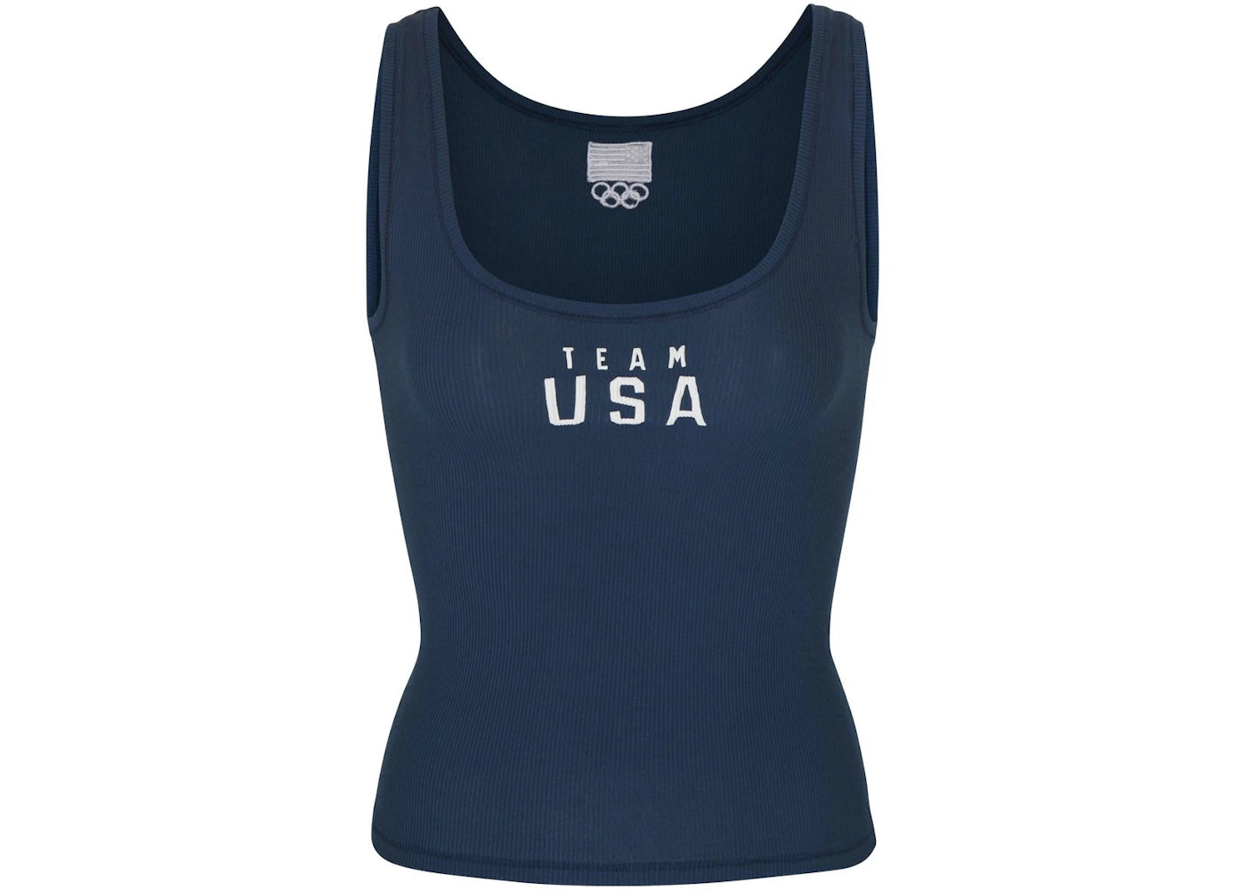 SKIMS Olympic Capsule Rib Scoop Tank Navy