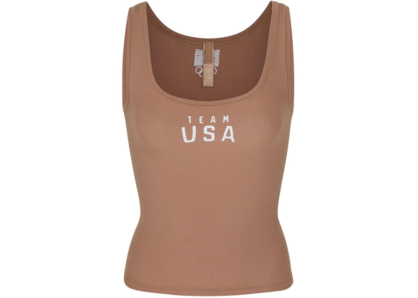SKIMS Olympic Capsule Rib Scoop Tank Sienna