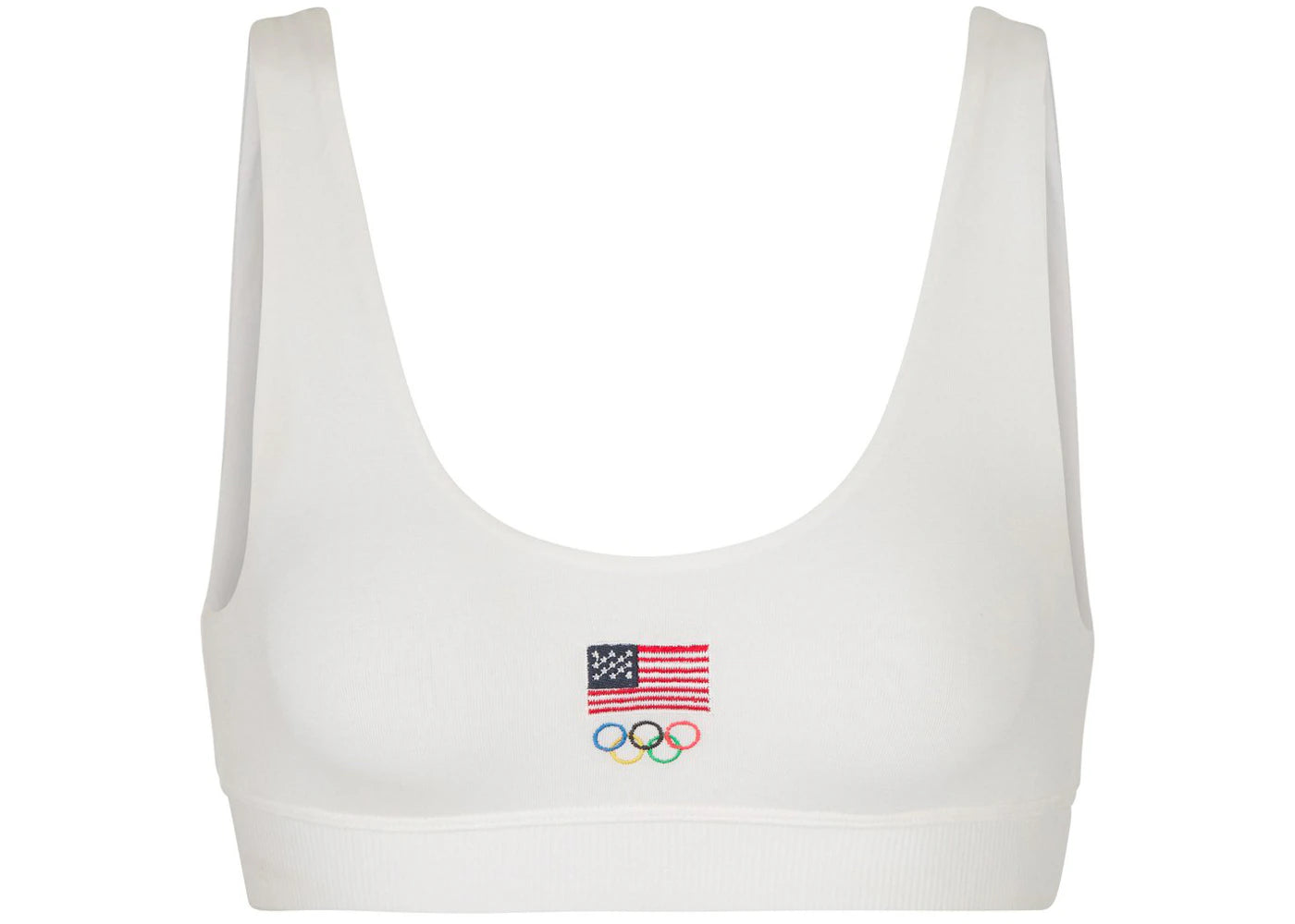 SKIMS Olympic Capsule Sleep Bra White
