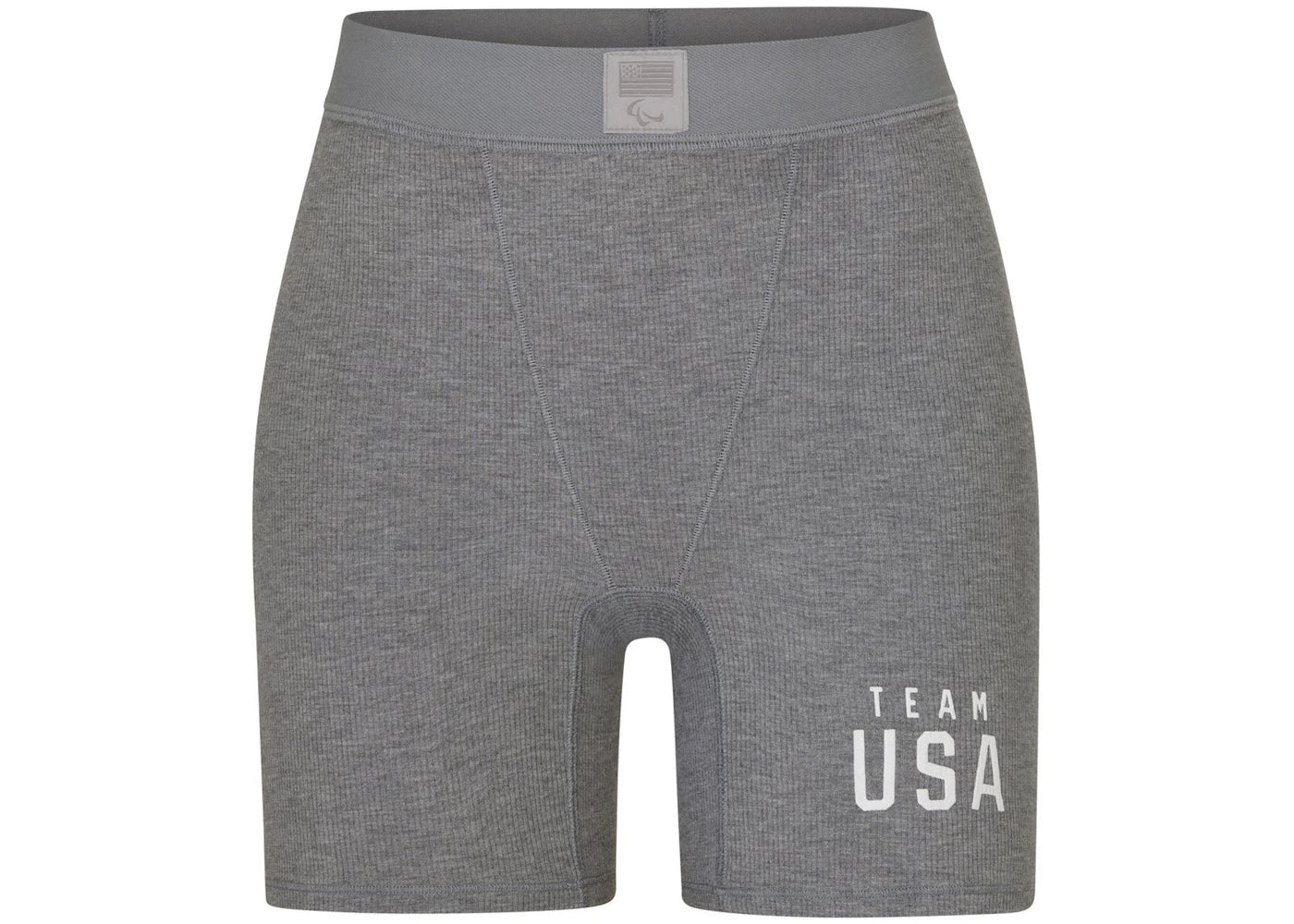 SKIMS Paralympic Capsule Rib Boxer Heather Grey