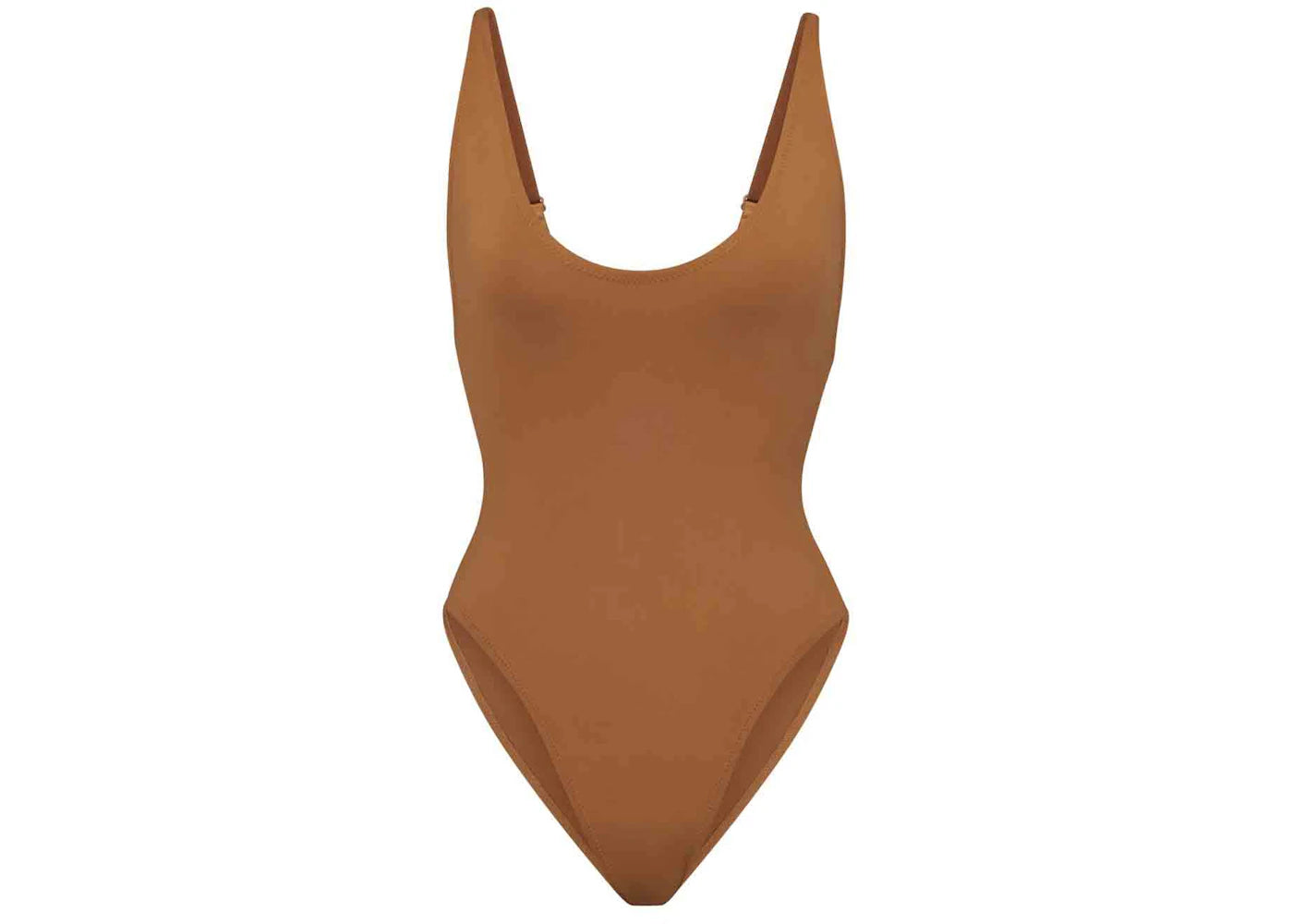 SKIMS Swim Scoop Neck One Piece Almond