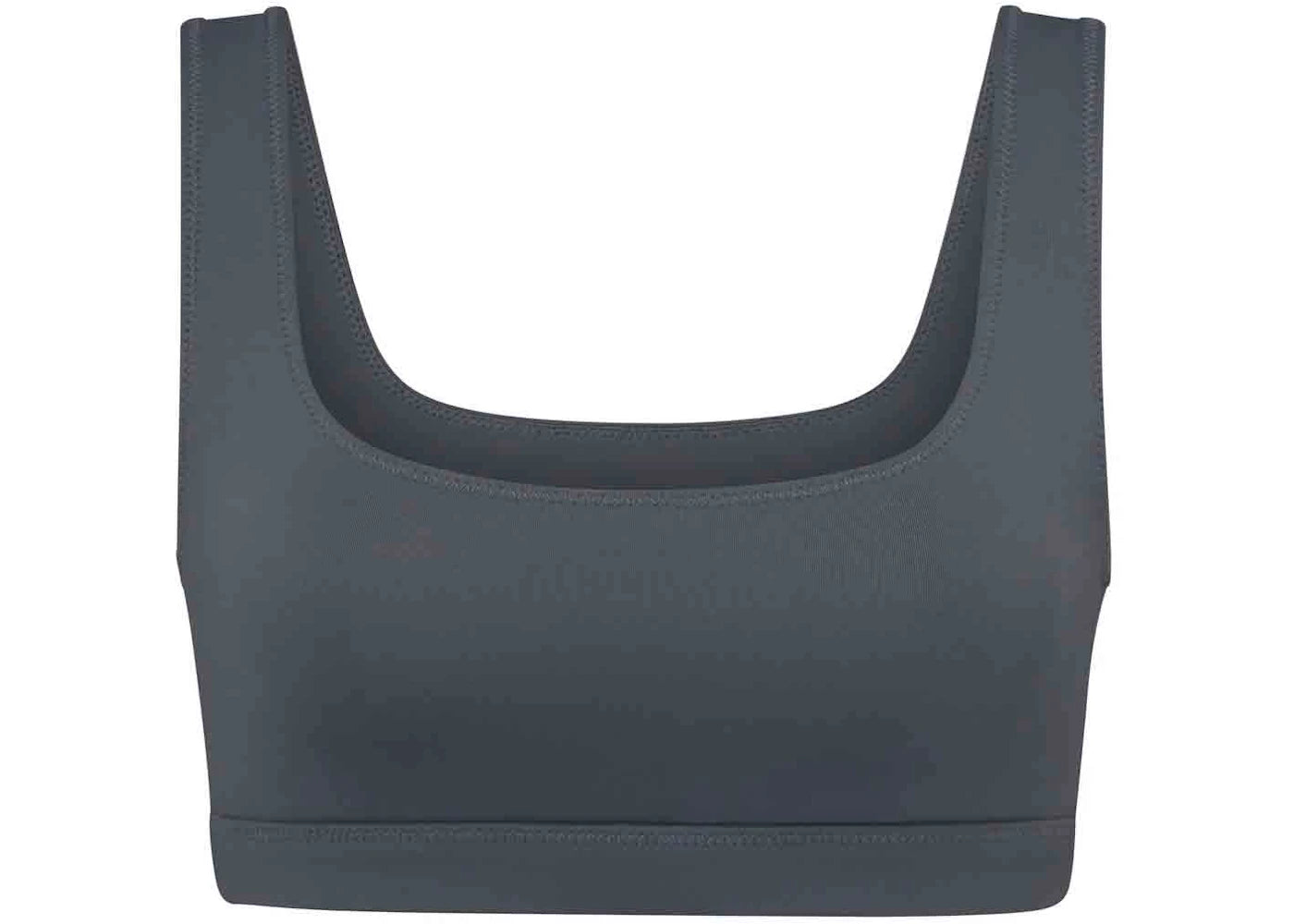SKIMS Swim Tank Bikini Top Gunmetal
