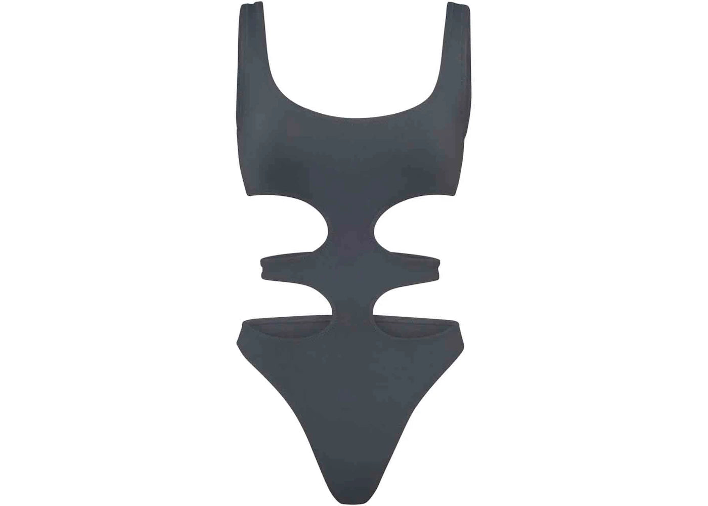 SKIMS Swim Tank Monokini Gunmetal