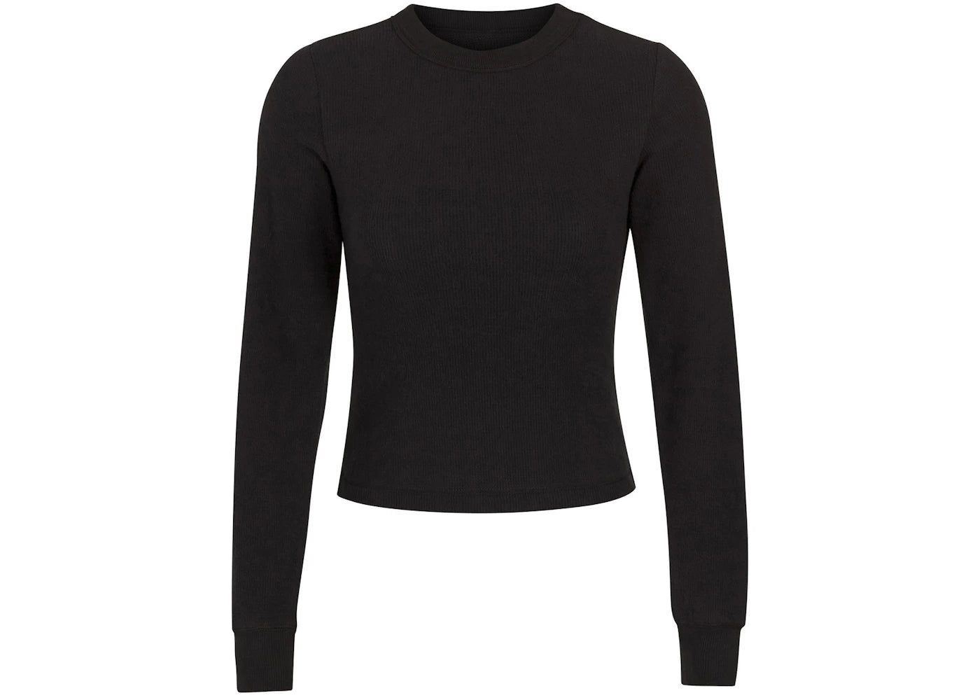 SKIMS Waffle Long Sleeve Onyx