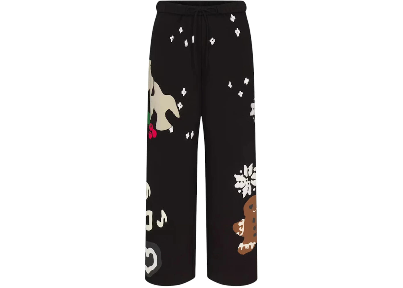 SKIMS x Cactus Plant Flea Market Women's Cotton Fleece Straight Leg Pant Onyx Gingerbread Print