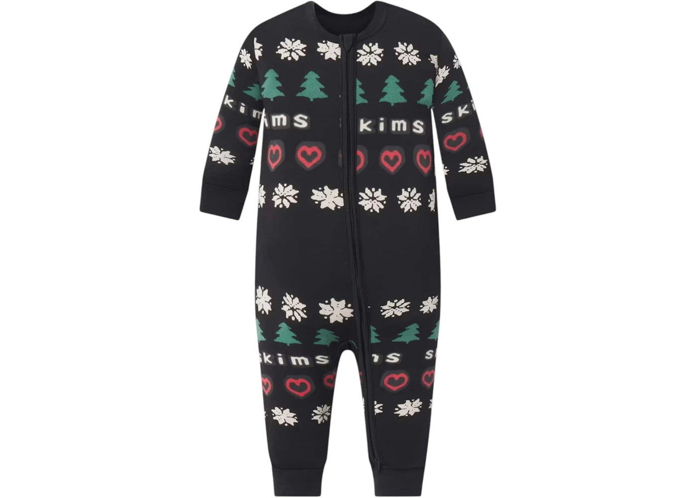 SKIMS x Cactus Plant Flea Market Sleep Baby Onesie Onyx Pine Fair Isle