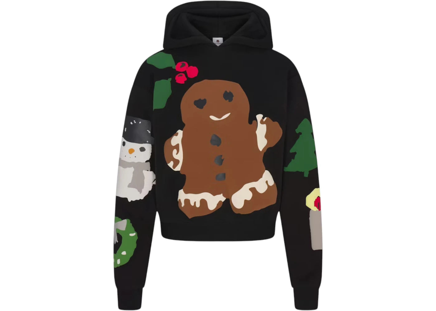 SKIMS x Cactus Plant Flea Market Women's Cotton Fleece Hoodie Onyx Gingerbread Print