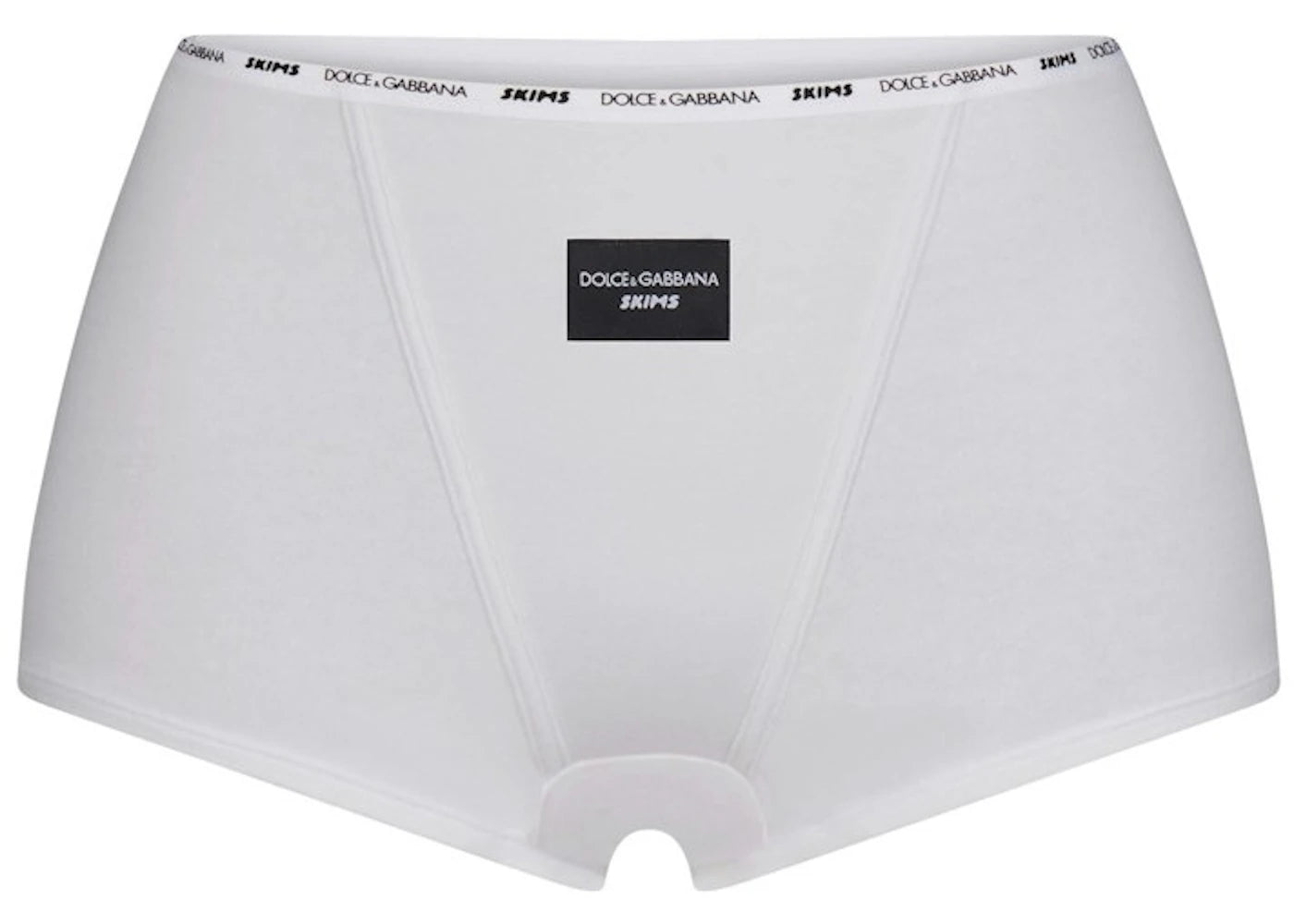 SKIMS x Dolce&Gabbana Cotton Jersey Boy Short Snow