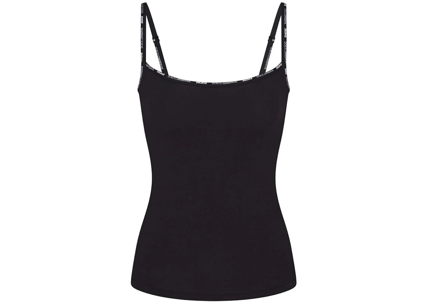 SKIMS x Dolce&Gabbana Cotton Jersey Scoop Neck Cami Onyx