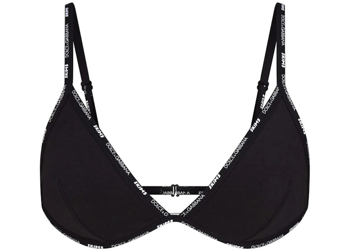 SKIMS x Dolce&Gabbana Cotton Jersey Triangle Bralette Onyx