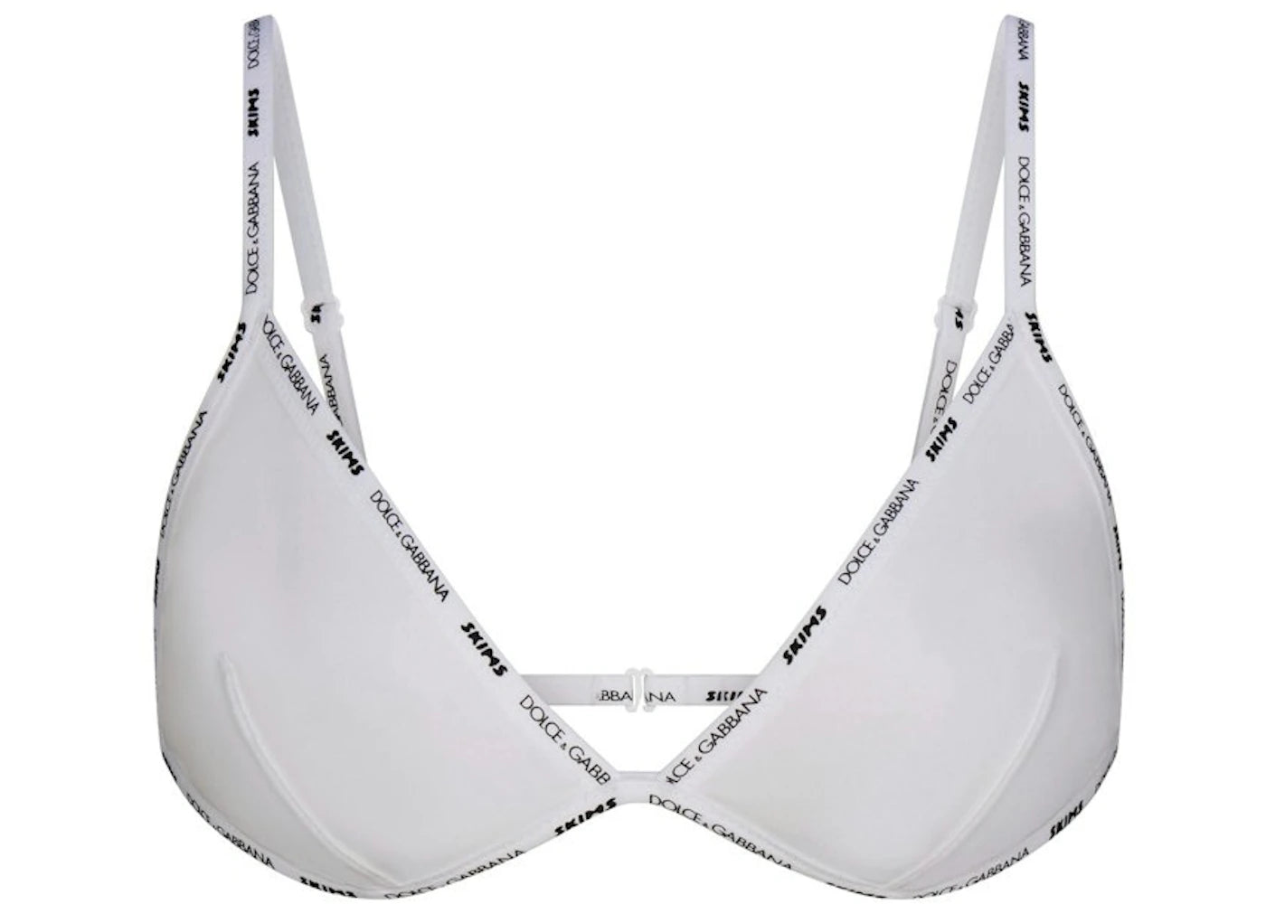 SKIMS x Dolce&Gabbana Cotton Jersey Triangle Bralette Snow