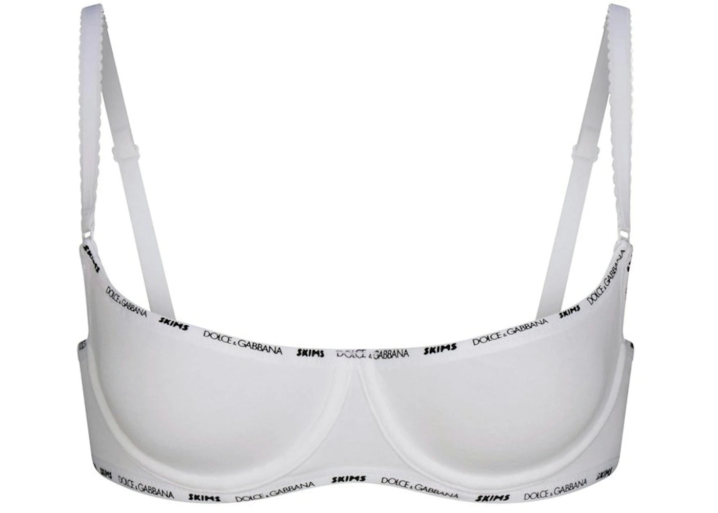 SKIMS x Dolce&Gabbana Cotton Jersey Unlined Balconette Bra Snow