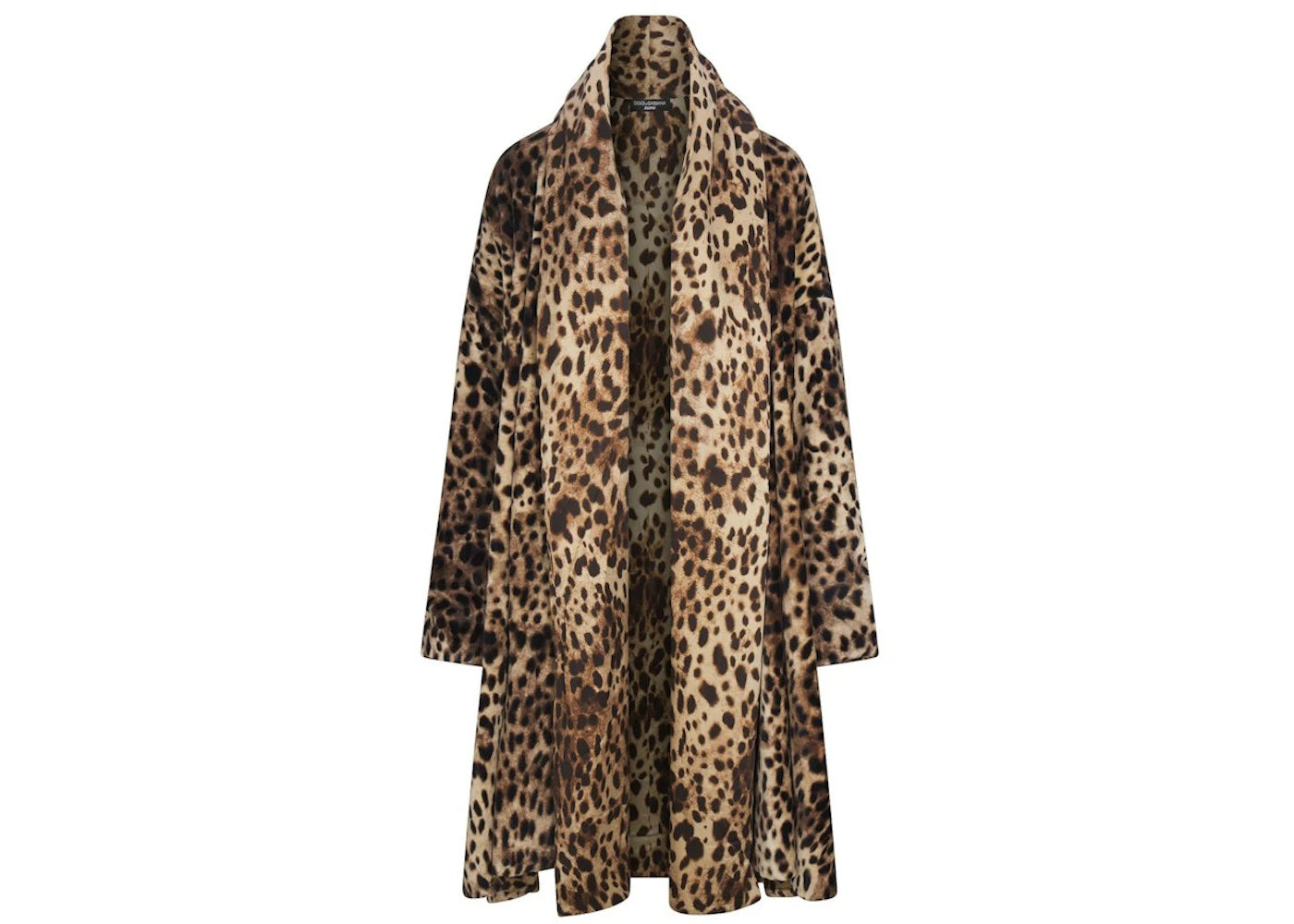 SKIMS x Dolce&Gabbana Silk Terry Robe Leopard