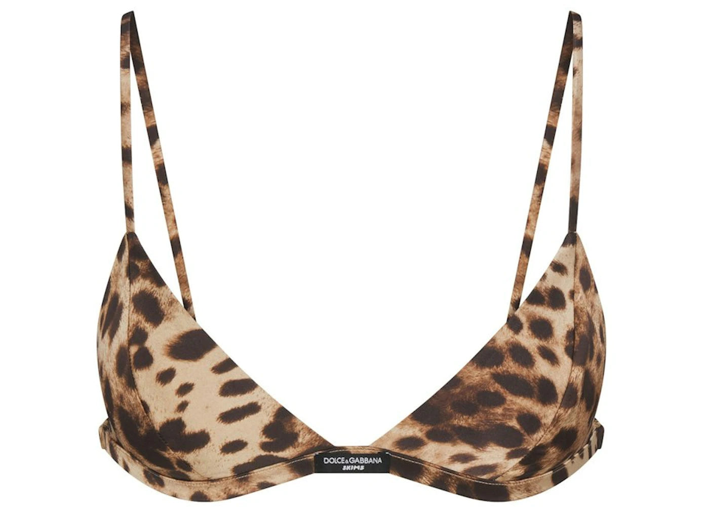 SKIMS x Dolce&Gabbana Silk Triangle Bralette Leopard