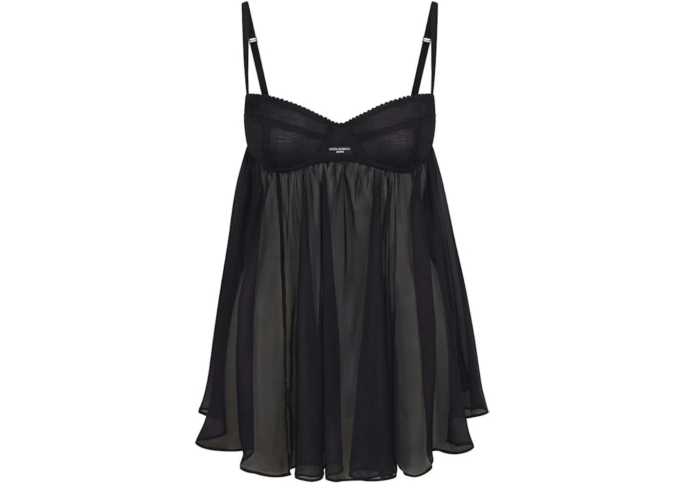 SKIMS x Dolce&Gabbana Skims Romance Babydoll Dress Onyx