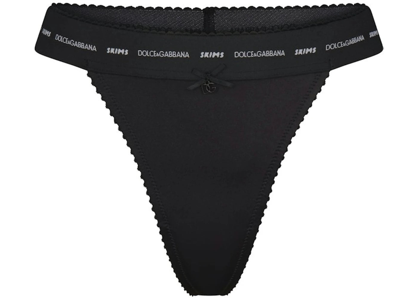 SKIMS x Dolce&Gabbana Stretch Satin Bikini Onyx