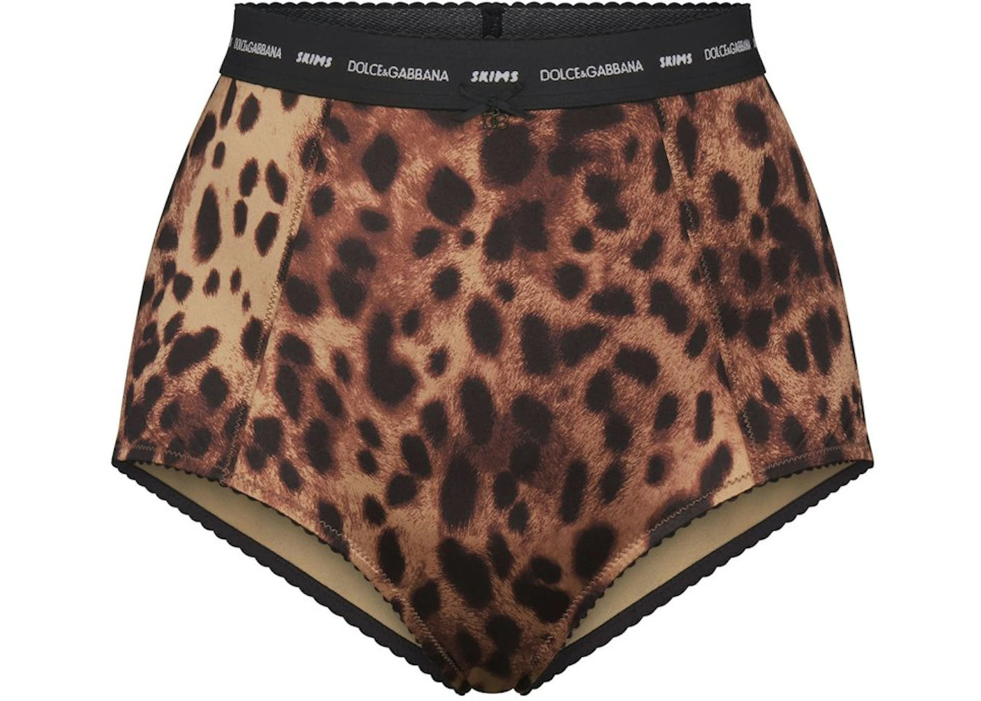SKIMS x Dolce&Gabbana Stretch Satin High-Waisted Brief Leopard