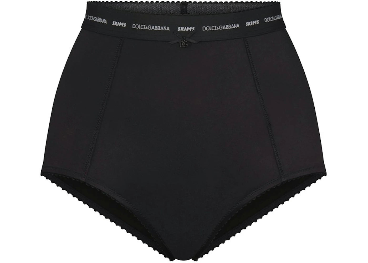 SKIMS x Dolce&Gabbana Stretch Satin High-Waisted Brief Onyx