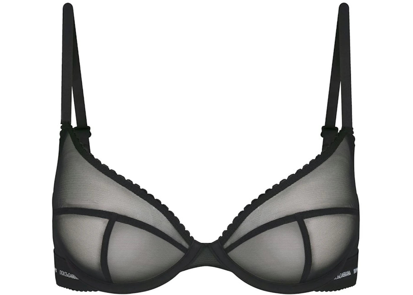 SKIMS x Dolce&Gabbana Ultra Fine Mesh Demi Bra Onyx