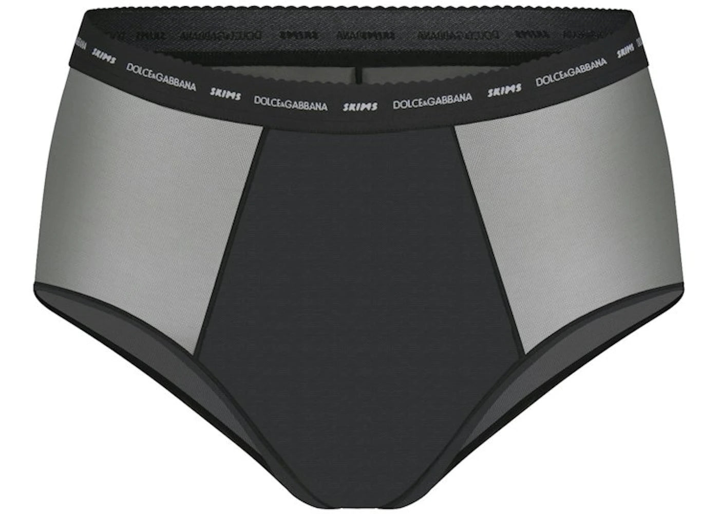 SKIMS x Dolce&Gabbana Ultra Fine Mesh High-Waisted Brief Onyx