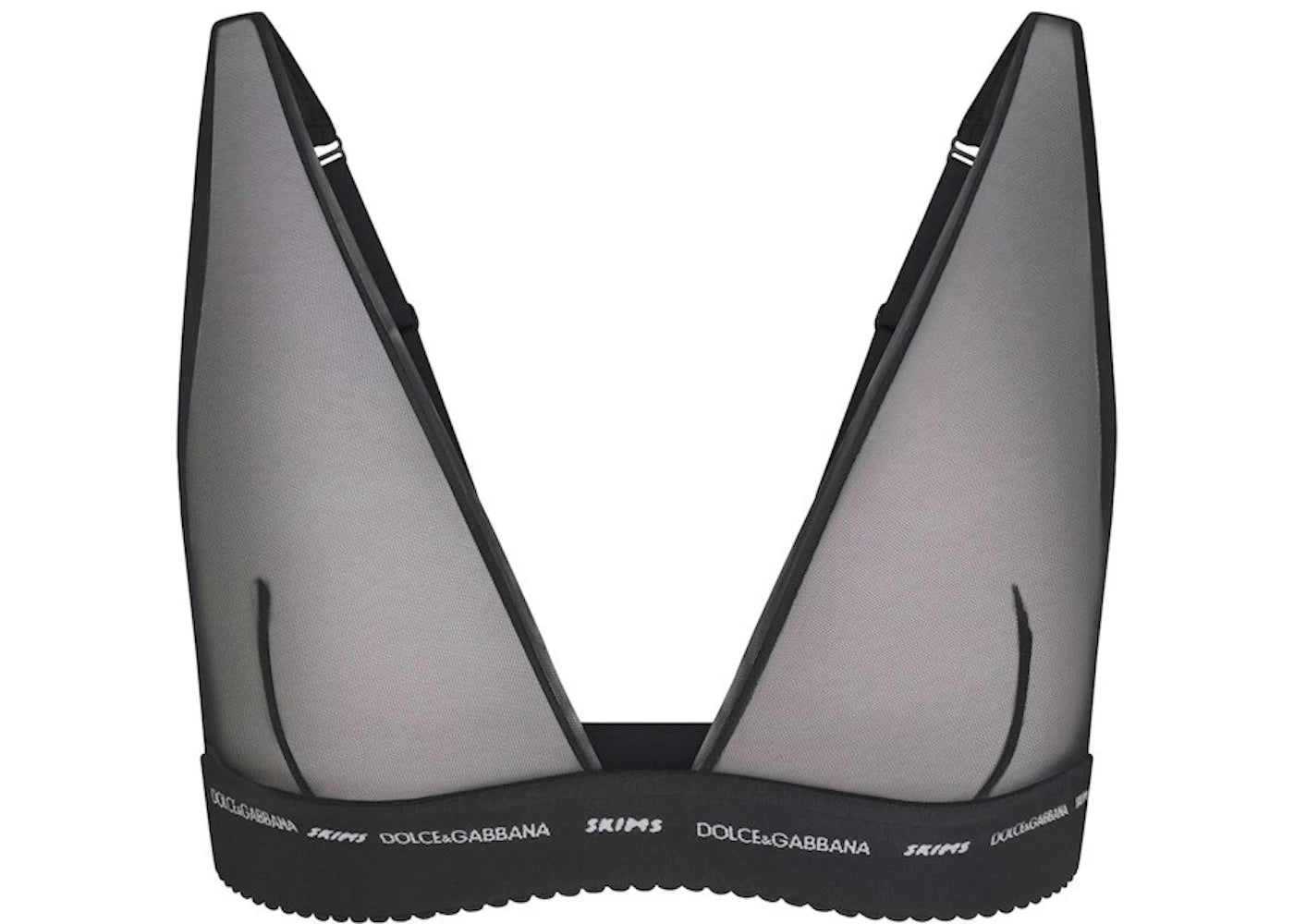 SKIMS x Dolce&Gabbana Ultra Fine Mesh Plunge Bralette Onyx