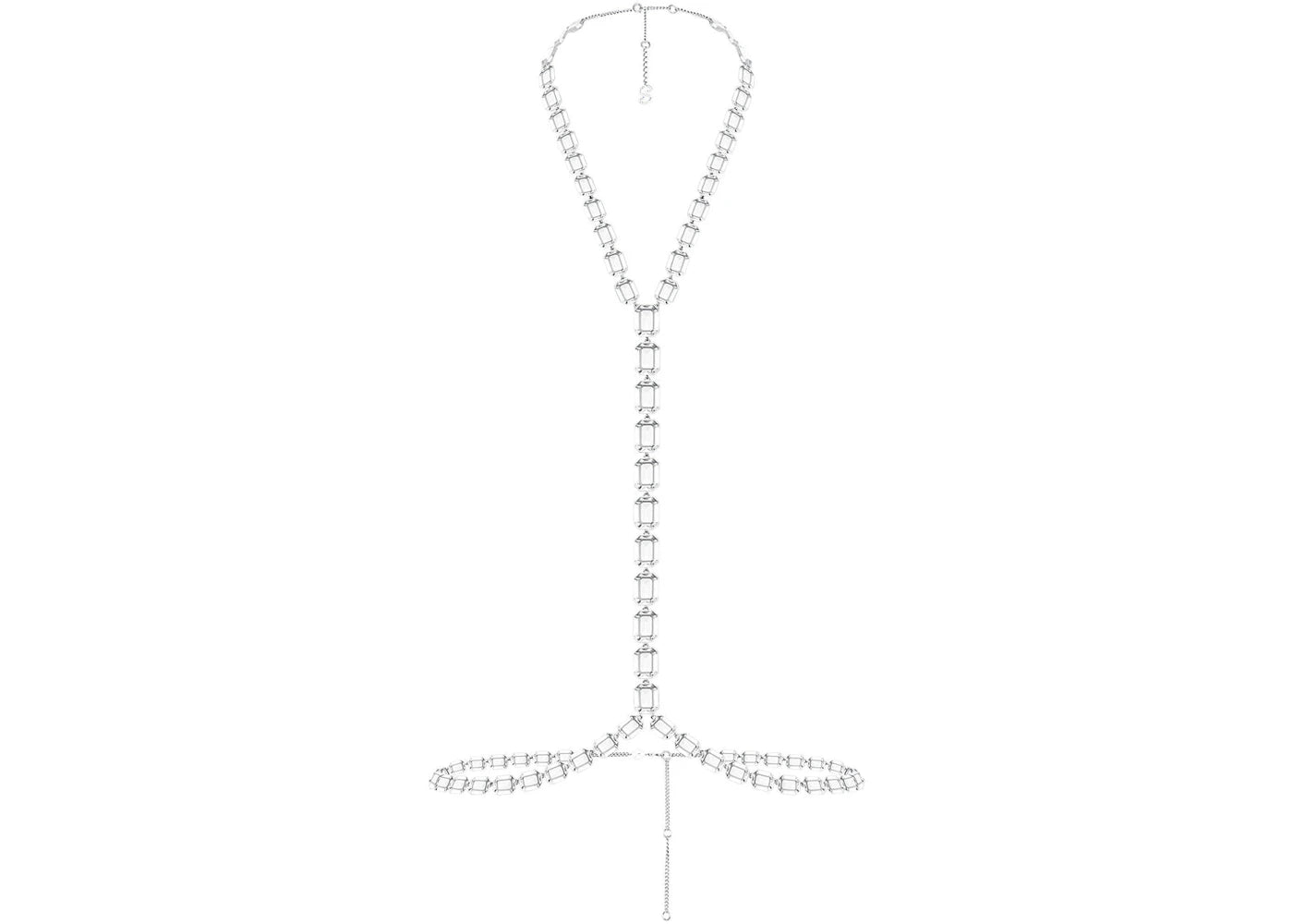 SKIMS x Swarovski Full Stone Belly Chain Silver
