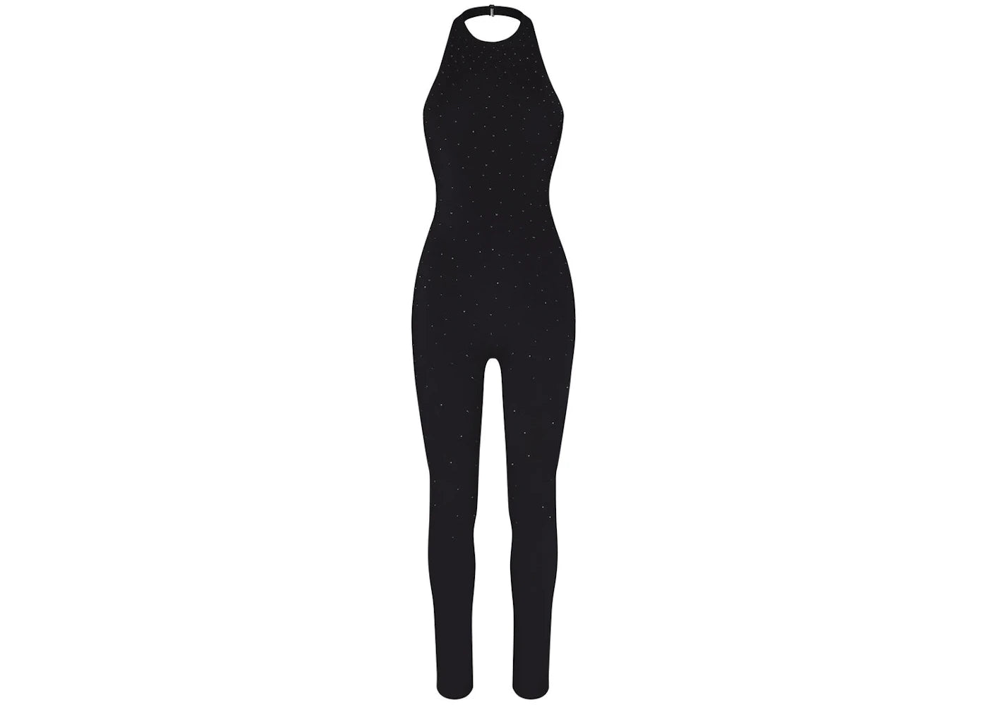 SKIMS x Swarovski Jelly Sheer Halter Catsuit Onyx